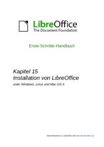 Erste-Schritte-Handbuch  Kapitel 15 Installation von LibreOffice unter Windows, Linux und Mac OS X