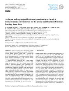 Hydrogen cyanide / Greenhouse gas / HCN / Proton-transfer-reaction mass spectrometry / Linear molecular geometry / Cn / Chemistry / Blood agents / Cyanides