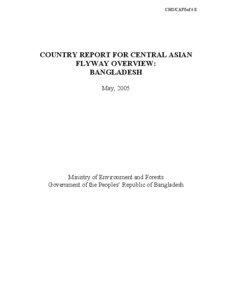 CMS/CAF/Inf.4.8  COUNTRY REPORT FOR CENTRAL ASIAN