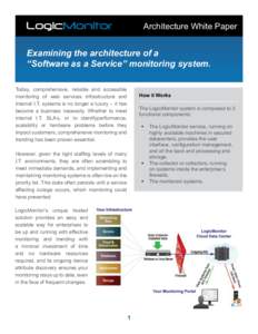 Architecture White Paper  Examining the architecture of a “Software as a Service” monitoring system. Today, comprehensive, reliable and accessible monitoring of web services infrastructure and