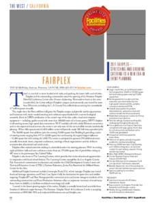 The west / california[removed]FAIRPLEX – STRETCHING AND GROWING CATERING TO A NEW ERA IN EVENT PLANNING