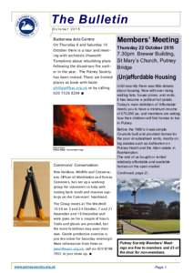 The Bulletin October 2015 Battersea Arts Centre  On Thursday 8 and Saturday 10