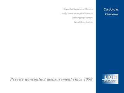 Capacitive Displacement Sensors  Corporate Eddy-Current Displacement Sensors