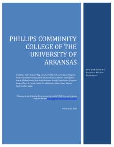 PHILLIPS COMMUNITY COLLEGE OF THE UNIVERSITY OF ARKANSAS