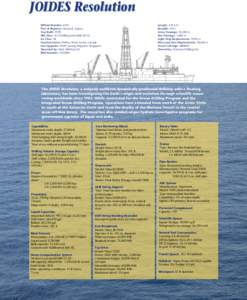 JOIDES Resolution Fact Sheet