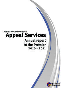 Public Service Commission  Appeal Services Annual report to the Premier