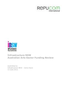 Infrastructure NSW Australian Arts Sector Funding Review Submitted to: Infrastructure NSW – Jenny Davis 13 June 2012