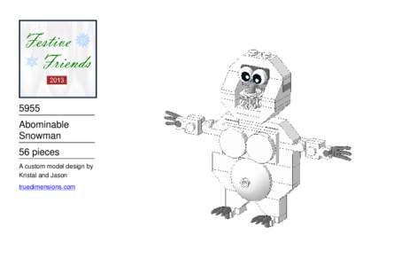 5955 Abominable Snowman 56 pieces A custom model design by Kristal and Jason