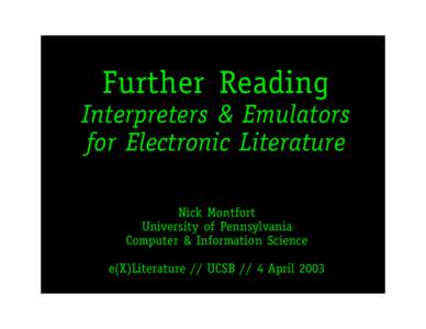 Virtual machines / Language interpretation / Interpreter / Z-machine / Apple II series / MAME / Software / System software / Emulator