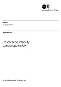 Police accountability: Landscape review (executive summary)
