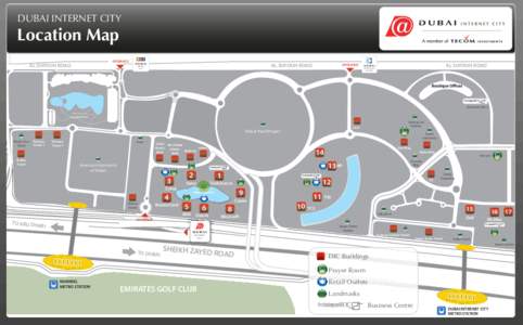 DUBAI INTERNET CITY  Location Map ENTRANCE  AL SUFOUH ROAD