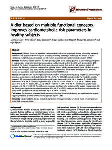 Tovar et al. Nutrition & Metabolism 2012, 9:29 http://www.nutritionandmetabolism.com/contentRESEARCH  Open Access