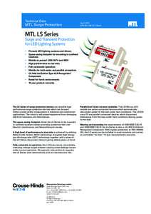 DRAFT 21 NovemberTechnical Data MTL Surge Protection