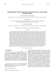 Fluid dynamics / Physical oceanography / Rossby wave / Waves / Baroclinity / Teleconnection / Barotropic / Vorticity / Atmospheric model / Meteorology / Atmospheric sciences / Atmospheric dynamics