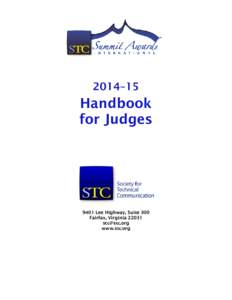 2014–15  Handbook for JudgesLee Highway, Suite 300