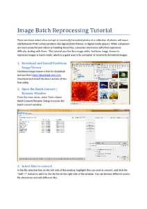 Image Batch Reprocessing Tutorial