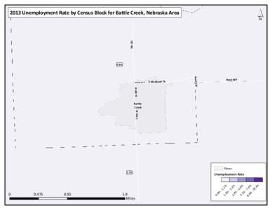 ´  NE[removed]Unemployment Rate by Census Block for Battle Creek, Nebraska Area