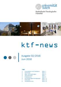 ktf-news AusgabeJuni 2016 Inhalt 1.