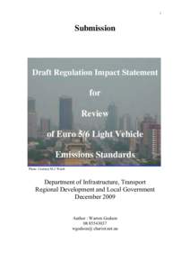 1  Submission Draft Regulation Impact Statement