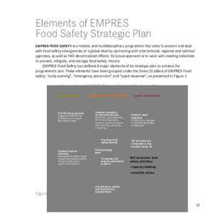 Elements of EMPRES Food Safety Strategic Plan EMPRES Food Safety is a holistic and multidisciplinary programme that aims to prevent and deal with food safety emergencies at a global level by partnering with international