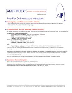 AMERIFLEX  ® WEB-BASED FLEX ACCOUNT NAVIGATION