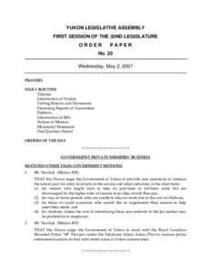 John Edzerza / Yukon Legislative Assembly / Steve Nordick / Don Inverarity / 41st Canadian Parliament / Politics of Canada / Provinces and territories of Canada / 32nd Yukon Legislative Assembly / Year of birth missing / Yukon / Brad Cathers