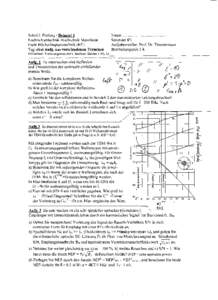 Schriftl. Prüfung / Beispiel 1 Nachrichtentechnik Hochschule Mannheim Fach: Höchstfrequenztechnik (HT) Tag: drei Aufg. aus verschiedenen Terminen  Name: