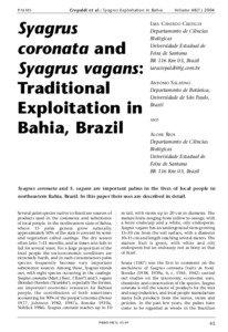 PALMS  Crepaldi et al.: Syagrus Exploitation in Bahia