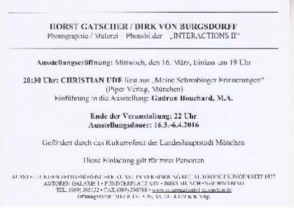HORST GATSCHER/ DIRK VON BURGSDORFF Photographie/ Malerei - Photobilder- ,,NTERACTIONS II
