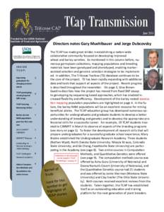 PAGE  TCap Transmission June 2014 Funded by the USDA National