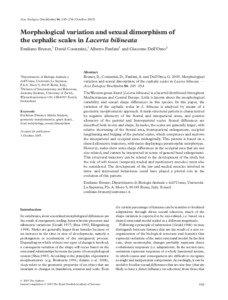 Acta Zoologica (Stockholm) 86: 245–254 (October[removed]Morphological variation and sexual dimorphism of