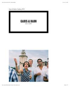 Garis & Hahn Gallery NYC | Fairfax By Night:33 PM Garis & Hahn Gallery NYC