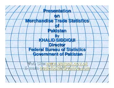 EXTERNAL TRADE STATISTICS