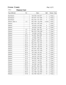 Greene County Office: (Page 1 of 27)  Chancery Court