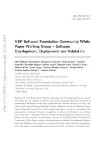 arXiv:1712.07959v1 [physics.comp-ph] 21 DecHSF-CWPDecember 21, 2017  HEP Software Foundation Community White