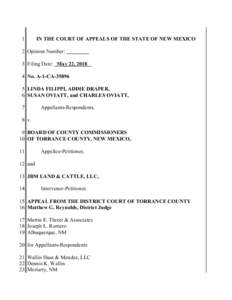 1  IN THE COURT OF APPEALS OF THE STATE OF NEW MEXICO 2 Opinion Number: 3 Filing Date: May 22, 2018