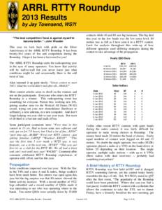 ARRL RTTY Roundup This year your[removed]Results