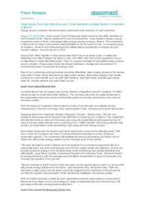 Press Release www.ennovent.com Opes Impact Fund and other Ennovent Circle members complete Series A investment in Boond Energy access company, Boond provides customised solar solutions to rural customers