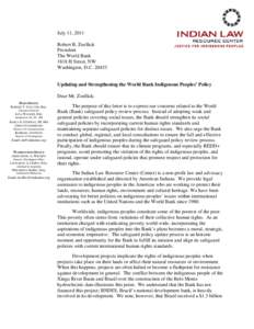 Microsoft Word[removed]Indian Law Resource Center Ltr to Pres  Zoellick.docx