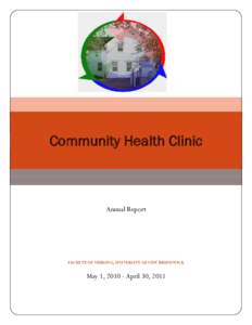 Community Health Clinic  Annual Report FACULTY OF NURSING, UNIVERSITY OF NEW BRUNSWICK