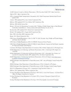 Draft Supplemental Environmental Impact Statement  References ACHP (Advisory Council on Historic Preservation[removed]Executive Order[removed]Indian Sacred Sites. Algona[removed]Algona Comprehensive Plan. APTA (American Pu