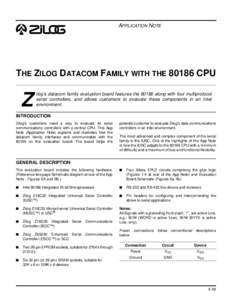 APPLICATION NOTE  8 THE ZILOG DATACOM FAMILY WITH THECPU