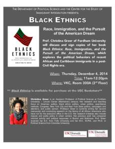 Black Ethnics Event Flyer