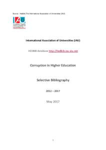 Source : Hedbib The International Association of Universities (IAU)  International Association of Universities (IAU) HEDBIB database http://hedbib.iau-aiu.net