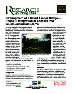 Development of a Smart Timber Bridge—Phase II: Integration of Sensors into Glued-Laminated Beams