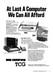 At Last A Computer We Can All Afford CHALLENGER I SERIES Economical computer systems, ideal for personal use. Superboard II — a complete system