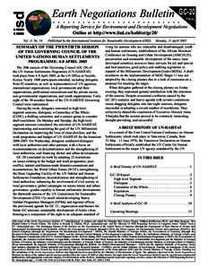 iisd Vol. 11 No. 54 Earth Negotiations Bulletin  GC-20