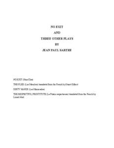 NO EXIT AND THREE OTHER PLAYS