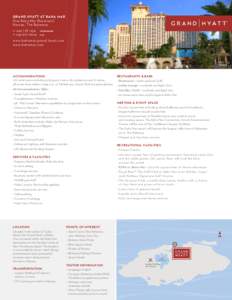 Grand Hyatt at Baha Mar Fact Sheet