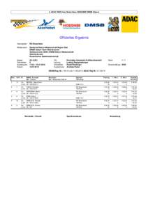 5. ADAC RGR Akzo Nobel Deco HOEGNER DMSB Slalom  Offizielles Ergebnis Veranstalter:  RG Rosenheim